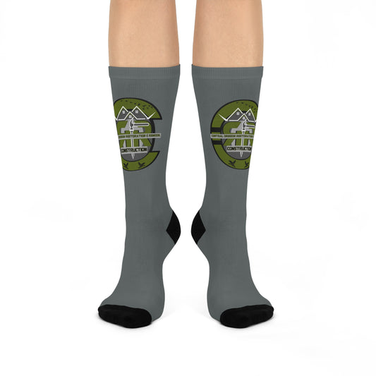 Grey Cushioned Crew Socks