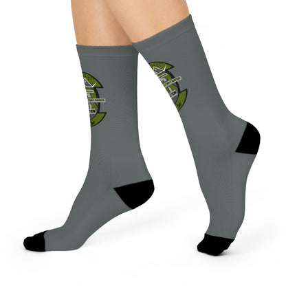 Grey Cushioned Crew Socks