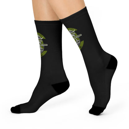 Black Cushioned Crew Socks