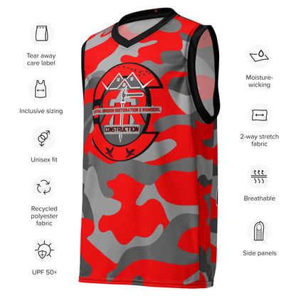 Recycled unisex basketball jersey